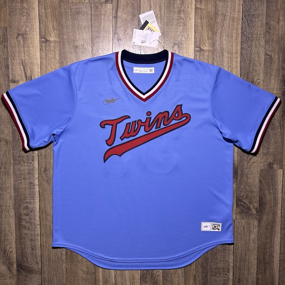 NWT Minnesota Twins Kirby Puckett Nike Throwback Baseball Jersey Men's 2XL $135